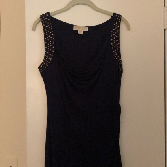 MICHAEL Michael Kors Dresses & Skirts - Michael Kors, navy blue with gold accents on sleeve, good condition